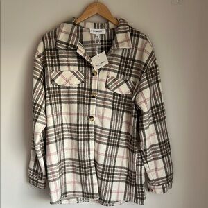 HL Affair Plaid Jacket in Cream and Black